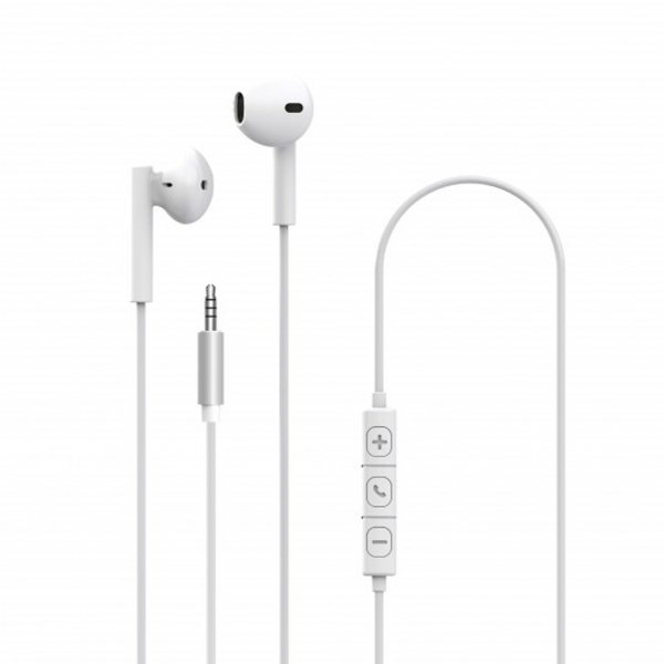 Xqisit Trådade Hörlurar Button Type Headset 3.5mm Vit