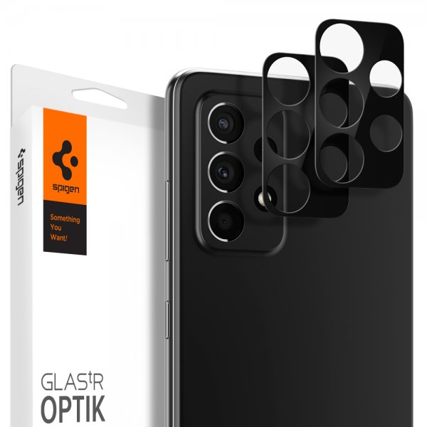 Spigen Samsung Galaxy A52/A52s 5G Kameraskydd Glas.tR Optik 2-pack Svart
