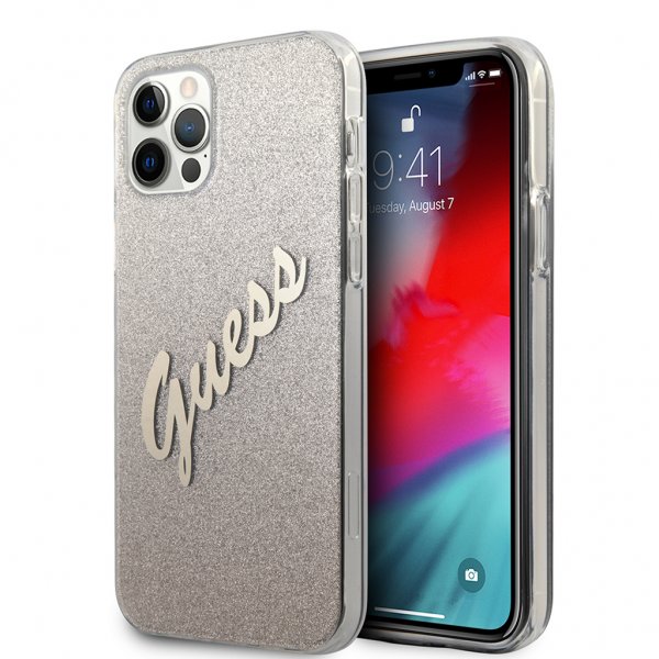 Guess iPhone 12 Pro Max Skal Vintage Gradient Guld
