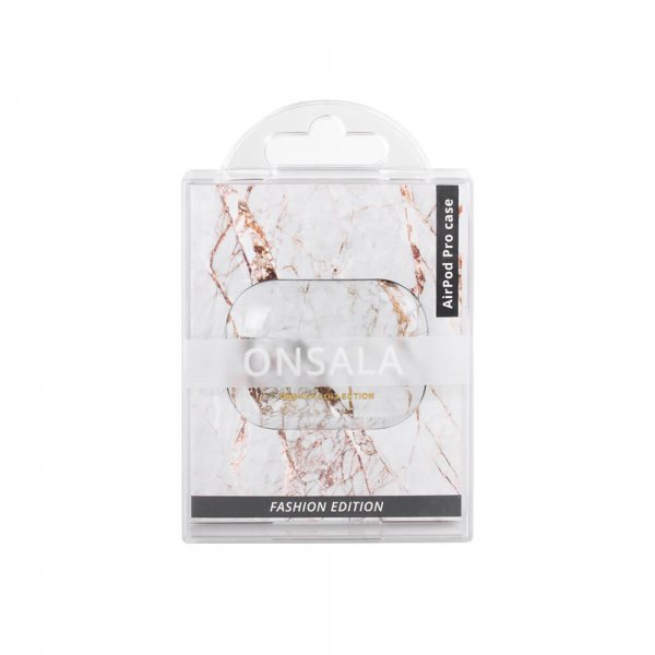 Onsala AirPods Pro/AirPods Pro 2 Skal Fashion Edition White Rhino Marble