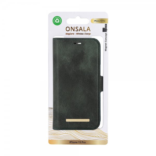 Onsala iPhone 15 Pro Fodral MagSeries Löstagbart Skal Grön