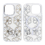 iPhone 15 Pro Skal Mönster MagSafe Blommor