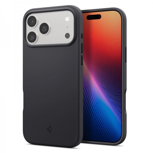 Spigen iPhone 17 Pro Max Skal Silicone Fit MagFit Svart