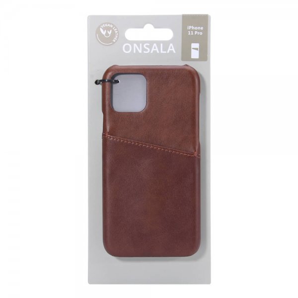 Onsala iPhone 11 Pro Skal med ett Kortfack Brun