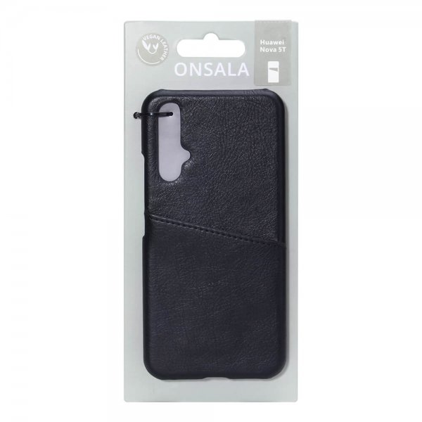 Onsala Huawei Nova 5T Skal med ett Kortfack Svart