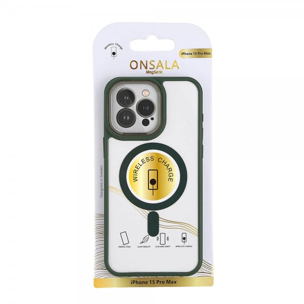 Onsala iPhone 15 Pro Max Skal Bumper MagSeries Grön