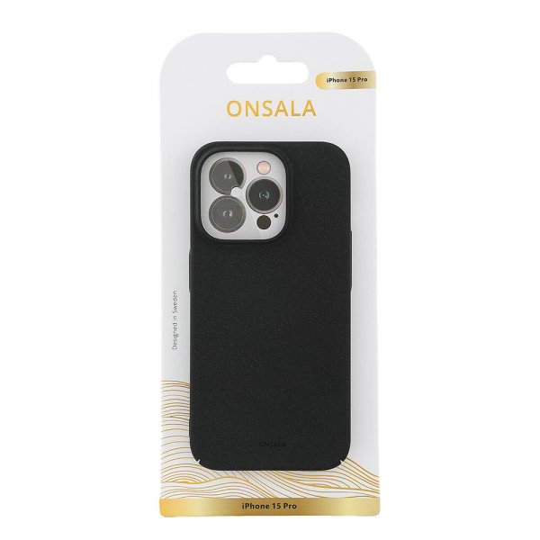 Onsala iPhone 15 Pro Skal Ultraslim Sand Burst Svart