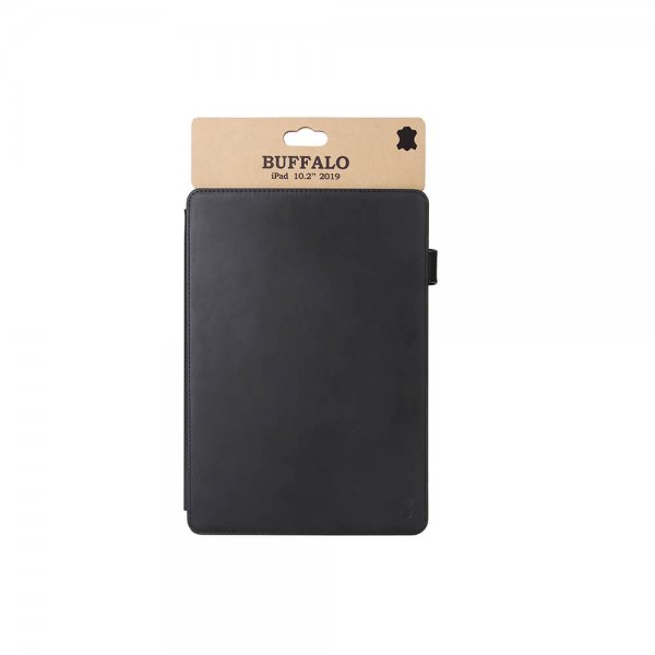 Buffalo iPad 10.2 (gen 7/8/9) Fodral Äkta Läder Svart