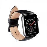 Buffalo Apple Watch 38/40/41/42mm Armband Äkta Läder Svart
