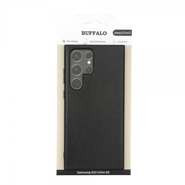 Buffalo Samsung Galaxy S23 Ultra Skal PU Svart