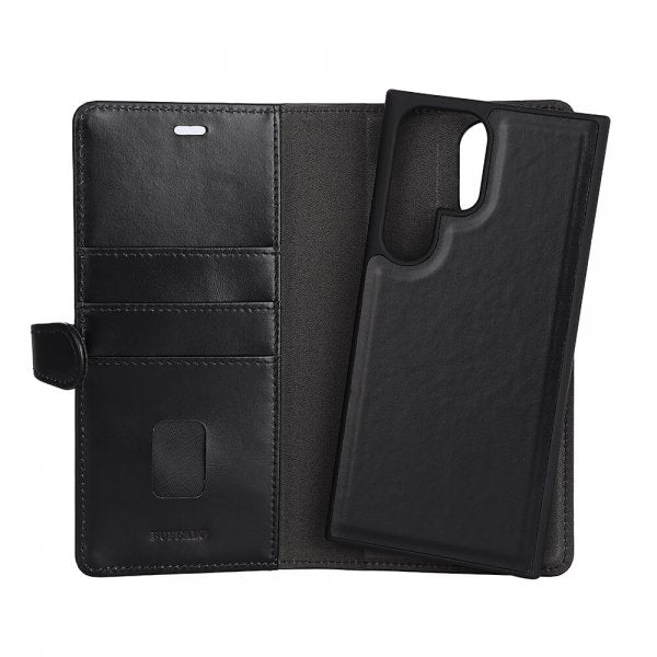 Buffalo Samsung Galaxy S23 Ultra Fodral 2-in-1 Detachable Wallet Svart