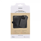 Buffalo iPhone 15 Pro Fodral 3 Kortfack Löstagbart Skal MagSeries Svart