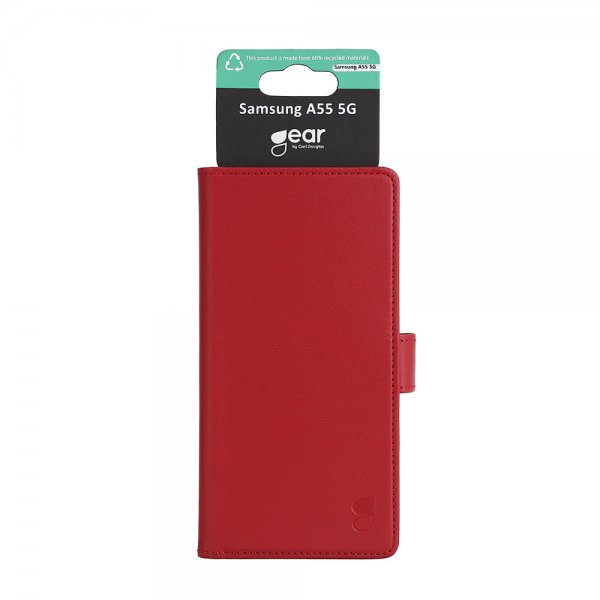 Gear Samsung Galaxy A55 Fodral 3 Kortfack Röd