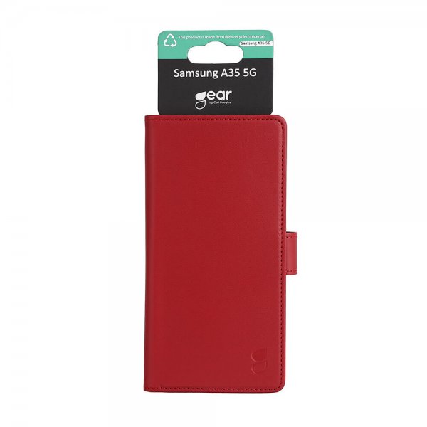 Gear Samsung Galaxy A35 Fodral 3 Kortfack Röd