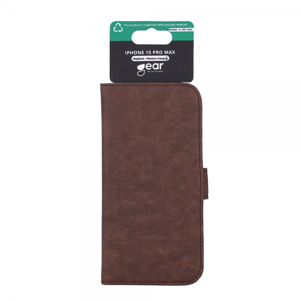 Gear iPhone 15 Pro Max Fodral 3 Kortfack MagSeries Brun