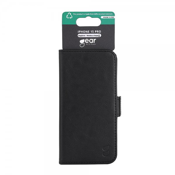Gear iPhone 15 Pro Fodral 3 Kortfack MagSeries Svart