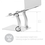 desire2 Laptopställ Dual Pivot Riser Justerbar Aluminium