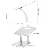 desire2 Laptopställ Dual Pivot Riser Justerbar Aluminium