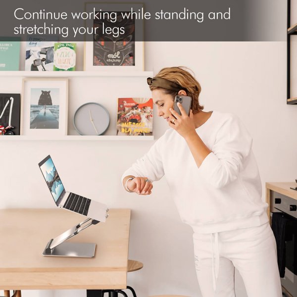 desire2 Laptopställ Supreme Sit-Stand Aluminium