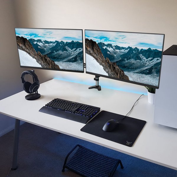 desire2 Monitor Arm Duo Aluminium