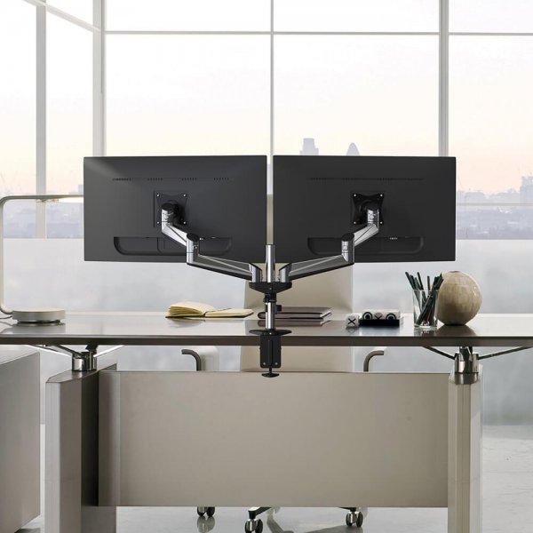 desire2 Monitor Arm Duo Aluminium