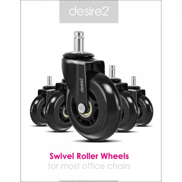desire2 Gummihjul 22mm för Universalstolar 5-pk