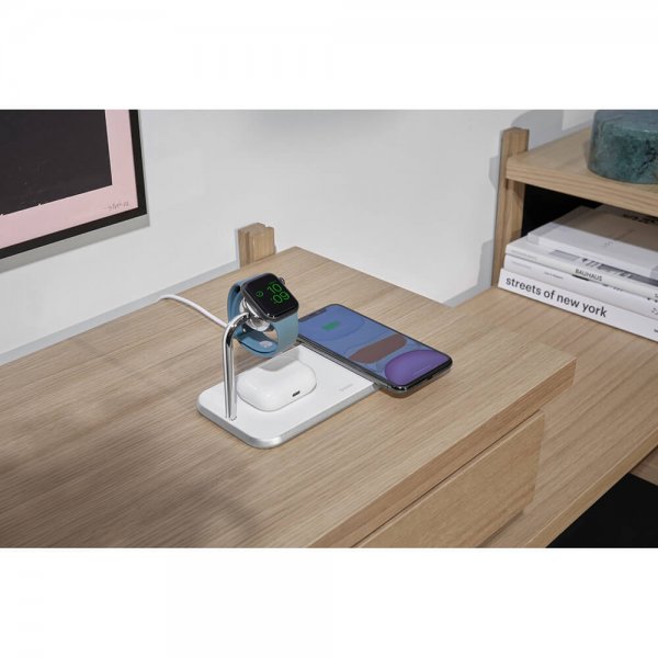 Zens Dual+Watch Aluminium Wireless Charger Vit