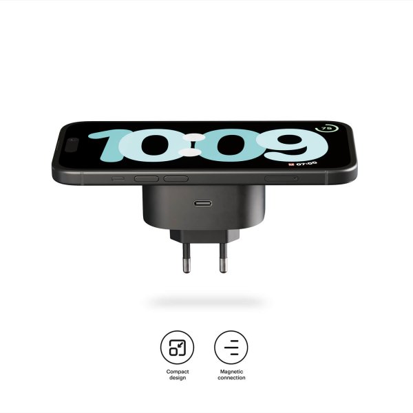 Zens Trådlös Laddare Väggadapter Qi2 MagSafe Svart