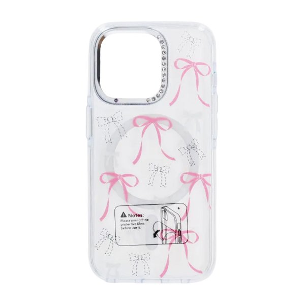 iPhone 15 Pro Max Skal Mönster MagSafe Rosett