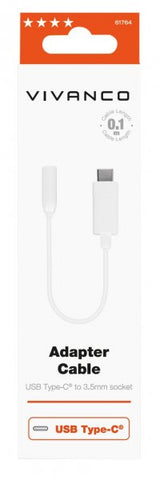 Vivanco Adapter USB Type-C till 3.5mm Vit