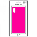 iDecoz iPhone X/Xs Skal Square Case Neon Rosa