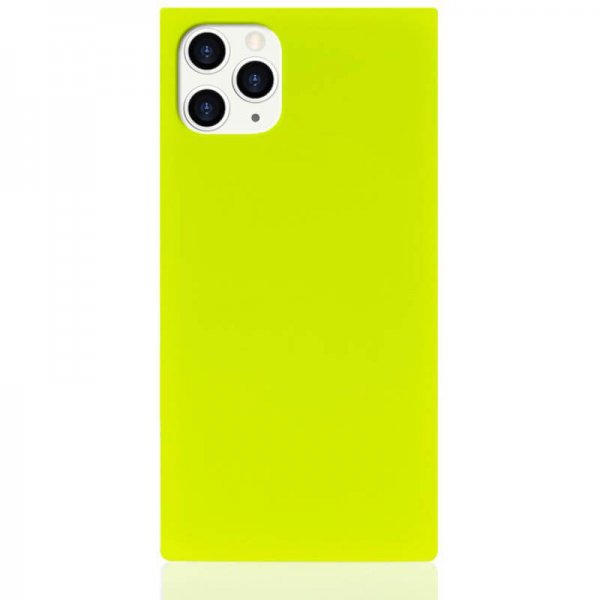 iDecoz iPhone 11 Pro Max Skal Square Case Neon Gul