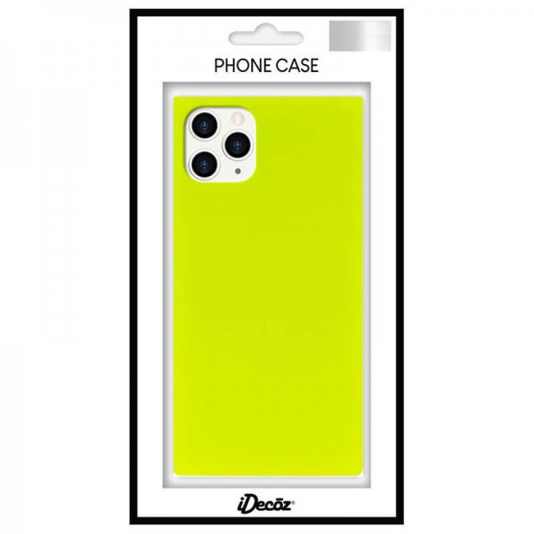 iDecoz iPhone 11 Pro Max Skal Square Case Neon Gul