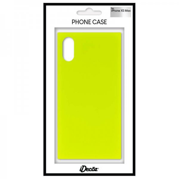 iDecoz iPhone Xs Max Skal Square Case Neon Gul