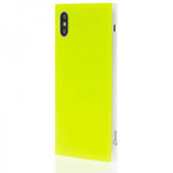 iDecoz iPhone X/Xs Skal Square Case Neon Gul