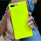 iDecoz iPhone X/Xs Skal Square Case Neon Gul