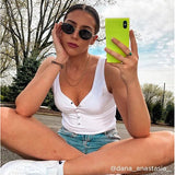 iDecoz iPhone X/Xs Skal Square Case Neon Gul