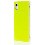 iDecoz iPhone Xr Skal Square Case Neon Gul
