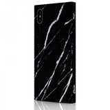 iDecoz iPhone Xs Max Skal Square Case Marble Svart