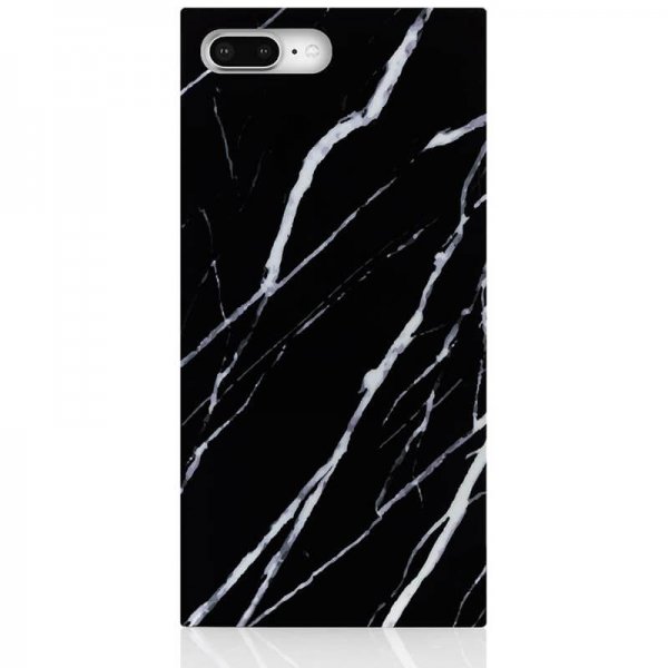 iDecoz iPhone 7 Plus/iPhone 8 Plus Skal Square Case Marble Svart
