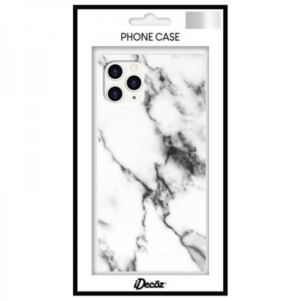 iDecoz iPhone 11 Pro Max Skal Square Case Marble Vit