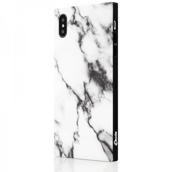 iDecoz iPhone Xs Max Skal Square Case Marble Vit