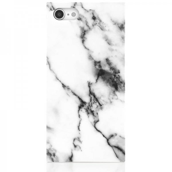 iDecoz iPhone 7/8/SE Skal Square Case Marble Vit