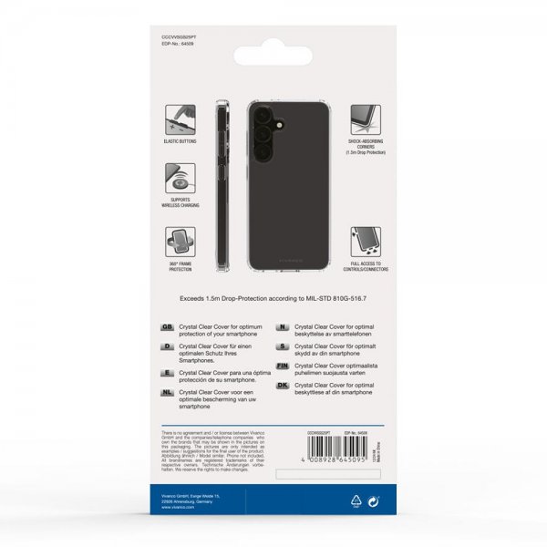 Vivanco Samsung Galaxy S25 Plus Skal Crystal Clear Transparent
