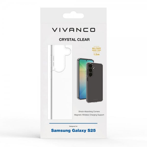 Vivanco Samsung Galaxy S25 Skal Crystal Clear Transparent