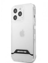 AMG iPhone 13 Pro Skal Electroplated Horizontal Stripes Vit Transparent