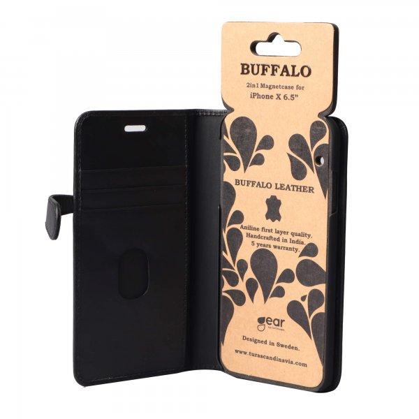 Buffalo iPhone Xs Max Fodral 2in1 Magnet Case Svart