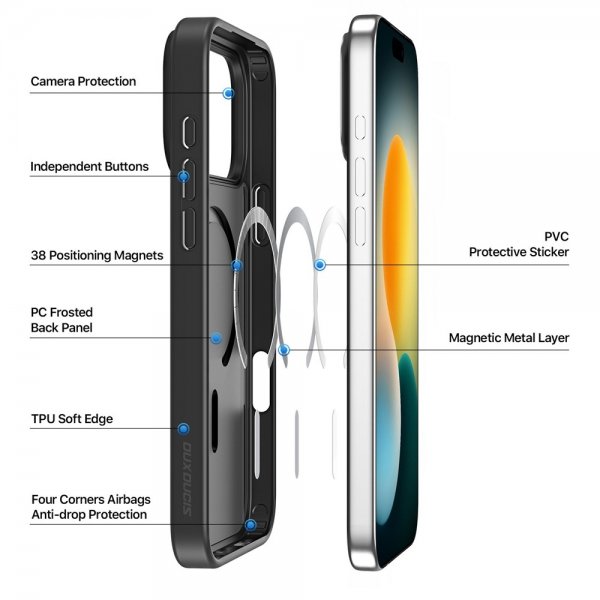 Dux Ducis iPhone 17 Pro Max Skal Yind Series MagSafe Svart