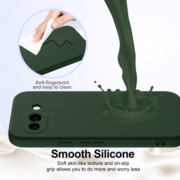 Google Pixel 10a Skal med Strap Silikon MagSafe Grön