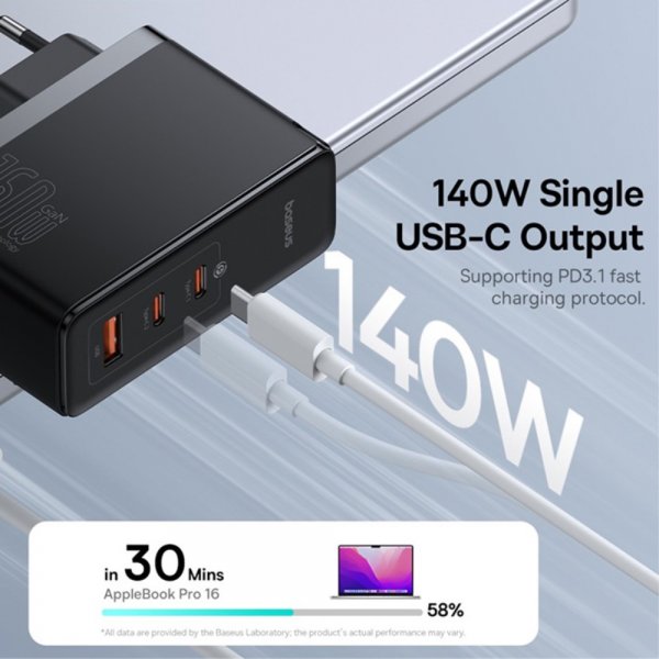 Baseus GaN5 Pro Fast Charger 2xUSB-C & 1xUSB-A 160W